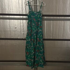Tanya Taylor Green Patterned Dress